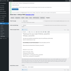 Page screenshot: Ebook Store → Settings → 
        Templates    
