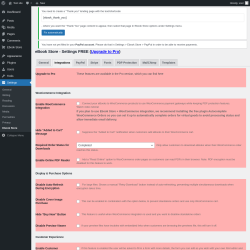 Page screenshot: Ebook Store → Settings → 
        Integrations    