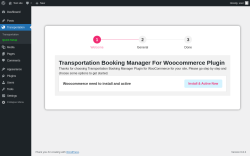 Page screenshot: Quick Setup ‹ Test site — WordPress