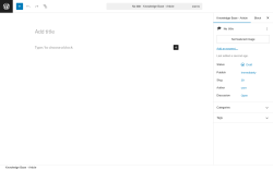 Page screenshot: Knowledge Base → Add New Article