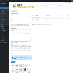 Page screenshot: Knowledge Base → Categories