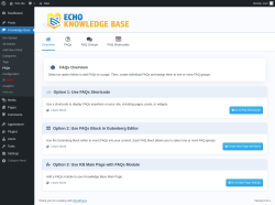 Page screenshot: Knowledge Base → FAQs
