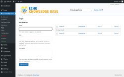 Page screenshot: Knowledge Base → Tags
