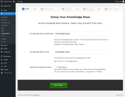 Page screenshot: Configuration - Echo Knowledge Base ‹ Test site — WordPress