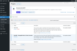 Page screenshot: Plugins &lsaquo; Test site &mdash; WordPress