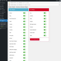 Page screenshot: eCommerce Addon → Enable & Disable