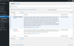 Page screenshot: Plugins ‹ Test site — WordPress