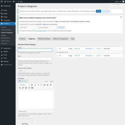 Page screenshot: Products → Product Categories
