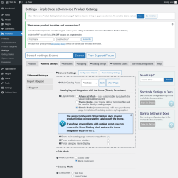 Page screenshot: Products → Settings