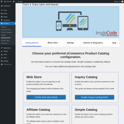 Page screenshot: Products → Getting Started