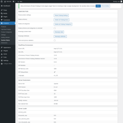 Page screenshot: Products → System Status