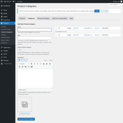Page screenshot: Products → Product Categories