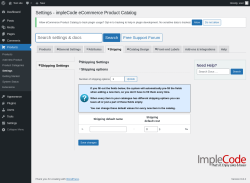 Page screenshot: Products → Settings → Shipping