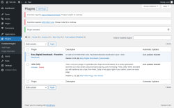 Page screenshot: Plugins ‹ Test site — WordPress