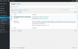 Page screenshot: Plugins &lsaquo; Test site &mdash; WordPress