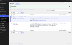 Page screenshot: Plugins &lsaquo; Test site &mdash; WordPress
