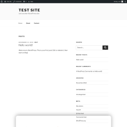 Page screenshot: Test site &ndash; Just another WordPress site