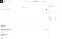Page screenshot: Add Page ‹ Test site — WordPress