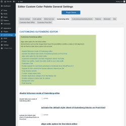 Page screenshot: ECCP Settings → Customizing editor