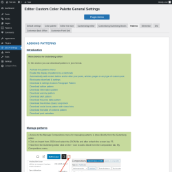 Page screenshot: ECCP Settings → Patterns