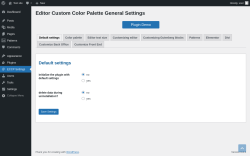 Page screenshot: ECCP Settings → Default settings