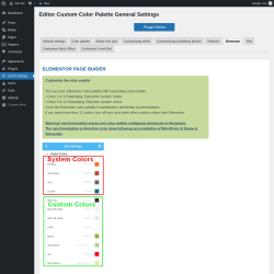 Page screenshot: ECCP Settings → Elementor