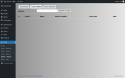 Page screenshot: EGPS &rarr; EGPS &ndash; Orders &rarr; 
                &nbsp;Last ordered
            