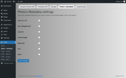 Page screenshot: EGPS &rarr; EGPS &ndash; Settings &rarr; 
                &nbsp;Photo's metadata