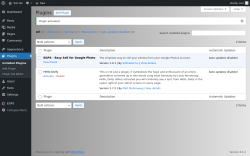 Page screenshot: Plugins &lsaquo; Test site &mdash; WordPress