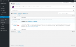 Page screenshot: Plugins &lsaquo; Test site &mdash; WordPress