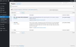 Page screenshot: Plugins &lsaquo; Test site &mdash; WordPress