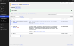 Page screenshot: Plugins &lsaquo; Test site &mdash; WordPress