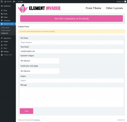 Page screenshot: Element Invader &rarr; Contact Us