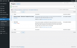 Page screenshot: Plugins &lsaquo; Test site &mdash; WordPress
