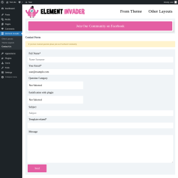Page screenshot: Element Invader &rarr; Contact Us