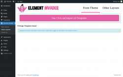Page screenshot: Element Invader &rarr; Theme Layouts