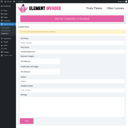Page screenshot: Element Invader &rarr; Contact Us