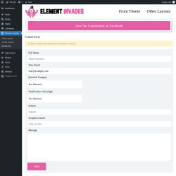 Page screenshot: Element Invader &rarr; Contact Us