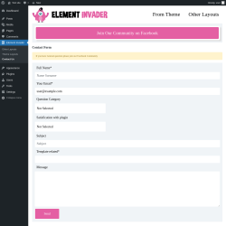 Page screenshot: Element Invader &rarr; Contact Us