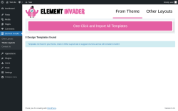 Page screenshot: Element Invader &rarr; Theme Layouts