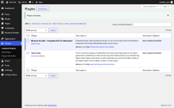 Page screenshot: Plugins &lsaquo; Test site &mdash; WordPress