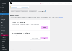 Page screenshot: Elementor → Tools → Website Templates