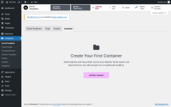 Page screenshot: Templates → Container