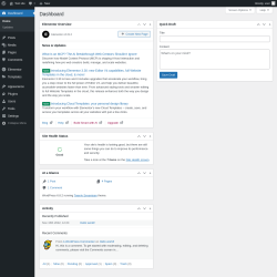 Page screenshot: Dashboard ‹ Test site — WordPress