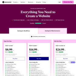 Page screenshot: Templates → Hosting Plans