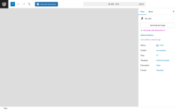 Page screenshot: Add Post &lsaquo; Test site &mdash; WordPress