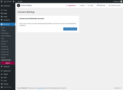 Page screenshot: Elementor → Connect Account