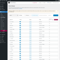Page screenshot: Elementor → Element Manager