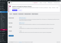 Page screenshot: Elementor → Tools