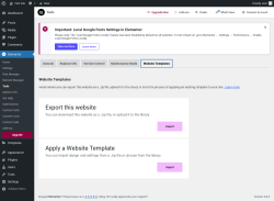 Page screenshot: Elementor → Tools → Website Templates